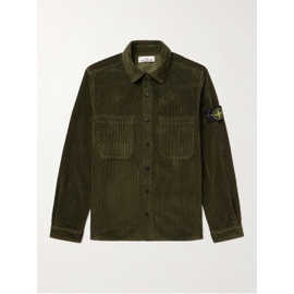 스톤아일랜드 STONE ISLAND Logo-Appliqued Garment-Dyed Cotton-Corduroy Shirt Jacket 1647597314341709