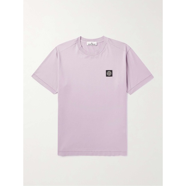 스톤아일랜드 스톤아일랜드 STONE ISLAND Logo-Appliqued Garment-Dyed Cotton-Jersey T-Shirt 1647597314388784