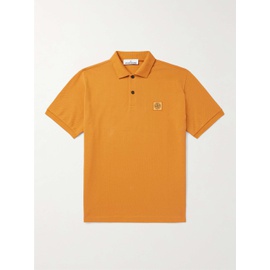 스톤아일랜드 STONE ISLAND Garment-Dyed Logo-Appliqued Cotton-Pique Polo Shirt 1647597314389721