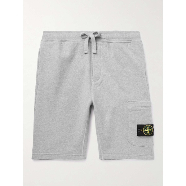 스톤아일랜드 스톤아일랜드 STONE ISLAND Straight-Leg Logo-Appliqued Garment-Dyed Cotton-Jersey Shorts 1647597314389870