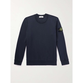 스톤아일랜드 STONE ISLAND Logo-Appliqued Garment-Dyed Cotton-Jersey Sweatshirt 1647597314390477