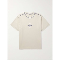 스톤아일랜드 STONE ISLAND Logo-Embroidered Cotton-Jersey T-Shirt 1647597314430022