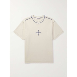 스톤아일랜드 STONE ISLAND Logo-Embroidered Cotton-Jersey T-Shirt 1647597314430022
