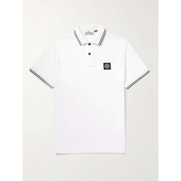 스톤아일랜드 스톤아일랜드 STONE ISLAND Logo-Appliqued Cotton-Blend Pique Polo Shirt 1647597314430029