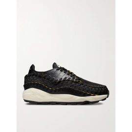 NIKE Air Footscape Stretch-Knit and Croc-Effect Leather Sneakers 1647597314463040