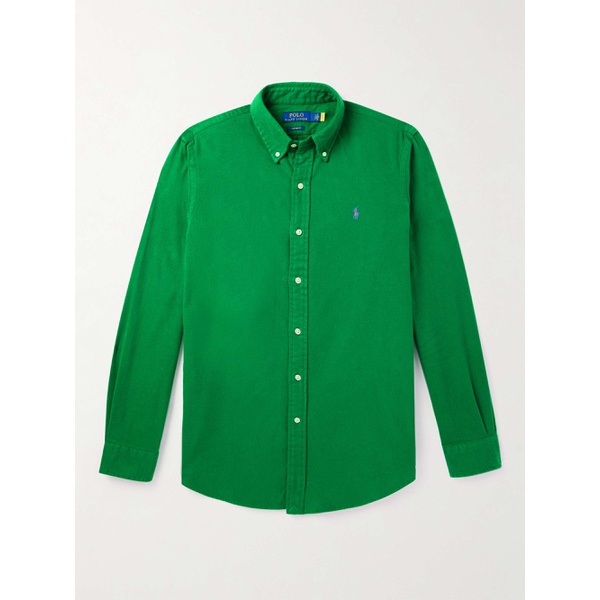 폴로랄프로렌 폴로 랄프 로렌 POLO RALPH LAUREN Button-Down Collar Logo-Embroidered Cotton-Flannel Shirt 1647597314525224