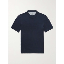 브루넬로 쿠치넬리 BRUNELLO CUCINELLI Silk and Cotton-Blend T-Shirt 1647597314652199