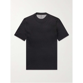 브루넬로 쿠치넬리 BRUNELLO CUCINELLI Silk and Cotton-Blend Jersey T-Shirt 1647597314652201