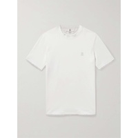 브루넬로 쿠치넬리 BRUNELLO CUCINELLI Slim-Fit Layered Logo-Embroidered Cotton-Jersey T-Shirt 1647597314652239