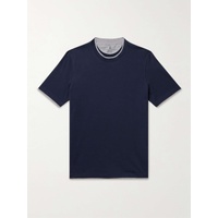 브루넬로 쿠치넬리 BRUNELLO CUCINELLI Layered Logo-Embroidered Cotton-Jersey T-Shirt 1647597314652258