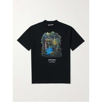 팜엔젤스 PALM ANGELS Hunting in the Forest Embellished Cotton-Jersey T-Shirt 1647597314800625