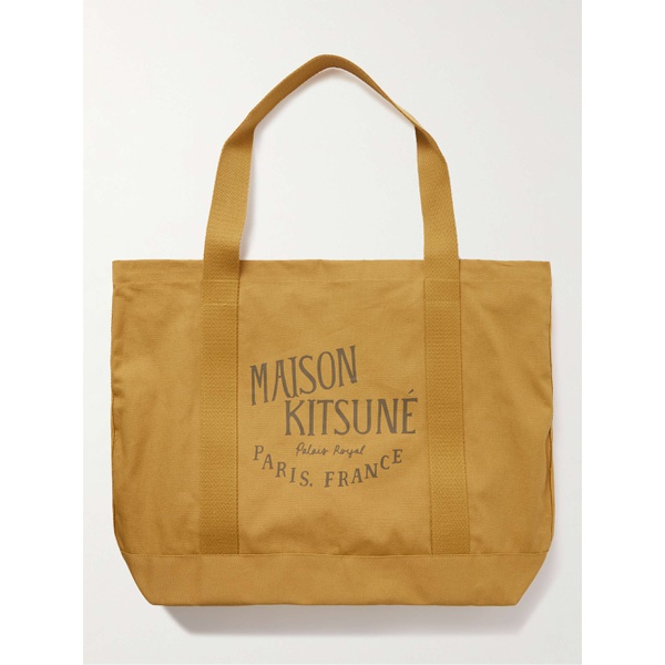 메종키츠네 MAISON KITSUNEE Palais Royal Logo-Print Cotton-Canvas Tote Bag 1647597314834106