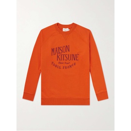 MAISON KITSUNEE Palais Royal Logo-Print Cotton-Jersey Sweatshirt 1647597314834114
