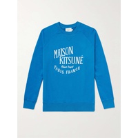 MAISON KITSUNEE Palais Royal Logo-Print Cotton-Jersey Sweatshirt 1647597314834163