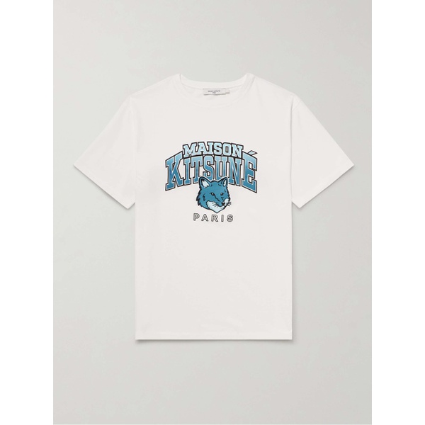 메종키츠네 MAISON KITSUNEE Logo-Print Cotton-Jersey T-Shirt 1647597314834187