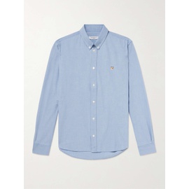 MAISON KITSUNEE Button-Down Collar Logo-Embroidered Cotton Oxford Shirt 1647597314834233