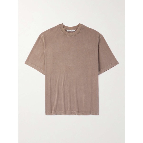 아크네스튜디오 아크네 스튜디오 ACNE STUDIOS Extorr Logo-Appliqued Garment-Dyed Cotton-Jersey T-Shirt 1647597314851988
