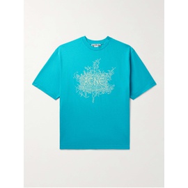 아크네 스튜디오 ACNE STUDIOS Logo-Flocked Cotton-Jersey T-Shirt 1647597314852008