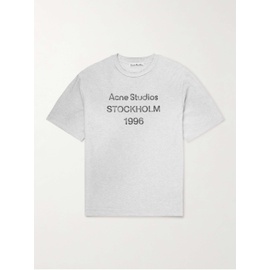아크네 스튜디오 ACNE STUDIOS Exford Distressed Logo-Print Organic Cotton-Jersey T-Shirt 1647597314857163