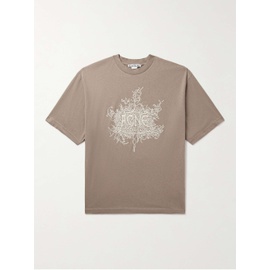 아크네 스튜디오 ACNE STUDIOS Logo-Flocked Cotton-Jersey T-Shirt 1647597314857407