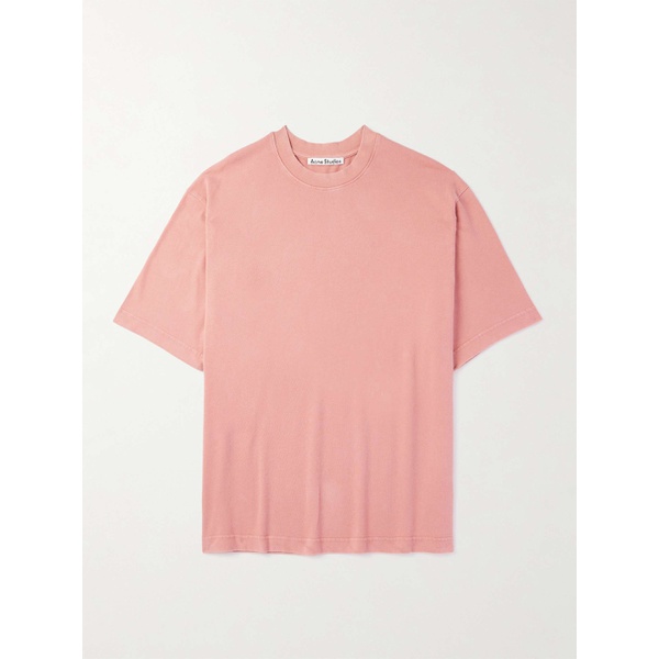 아크네스튜디오 아크네 스튜디오 ACNE STUDIOS Extorr Logo-Appliqued Garment-Dyed Cotton-Jersey T-Shirt 1647597314857511