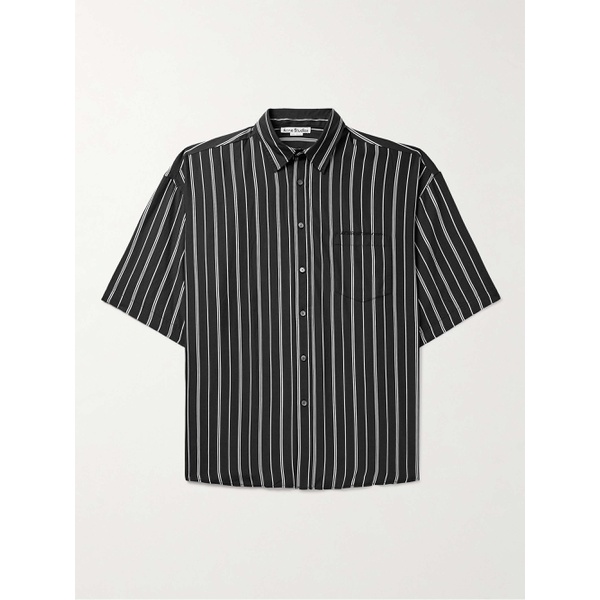 아크네스튜디오 아크네 스튜디오 ACNE STUDIOS Setiter Oversized Logo-Embroidered Striped Twill Shirt 1647597314861915