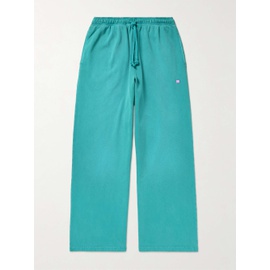 아크네 스튜디오 ACNE STUDIOS Fega Wide-Leg Logo-Appliqued Cotton-Jersey Sweatpants 1647597314868533