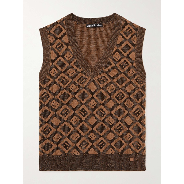 아크네스튜디오 아크네 스튜디오 ACNE STUDIOS Konny Logo-Jacquard Wool and Cotton-Blend Sweater Vest 1647597314868707