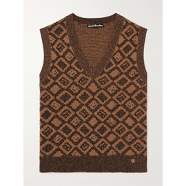 아크네 스튜디오 ACNE STUDIOS Konny Logo-Jacquard Wool and Cotton-Blend Sweater Vest 1647597314868707