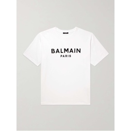 발망 BALMAIN Logo-Print Cotton-Jersey T-Shirt 1647597315121816