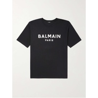 발망 BALMAIN Logo-Print Cotton-Jersey T-Shirt 1647597315121826