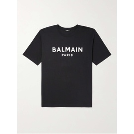 발망 BALMAIN Logo-Print Cotton-Jersey T-Shirt 1647597315121826