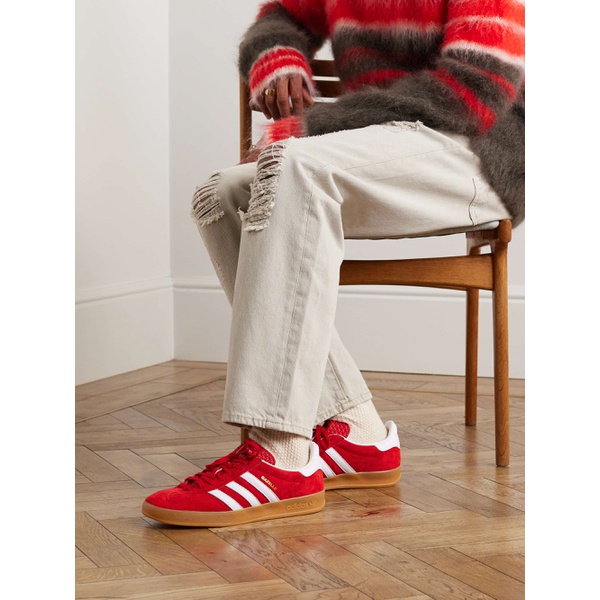 아디다스 아디다스 오리지널 ADIDAS ORIGINALS Gazelle Indoor Leather-Trimmed Suede Sneakers 1647597315241397