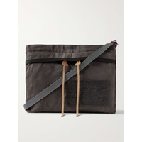 아크네 스튜디오 ACNE STUDIOS Andemer Leather-Trimmed Appliqued Coated-Canvas Messenger Bag 1647597315335927