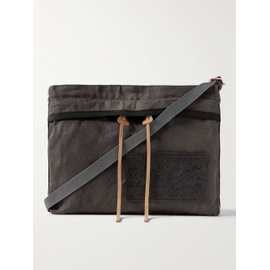 아크네 스튜디오 ACNE STUDIOS Andemer Leather-Trimmed Appliqued Coated-Canvas Messenger Bag 1647597315335927