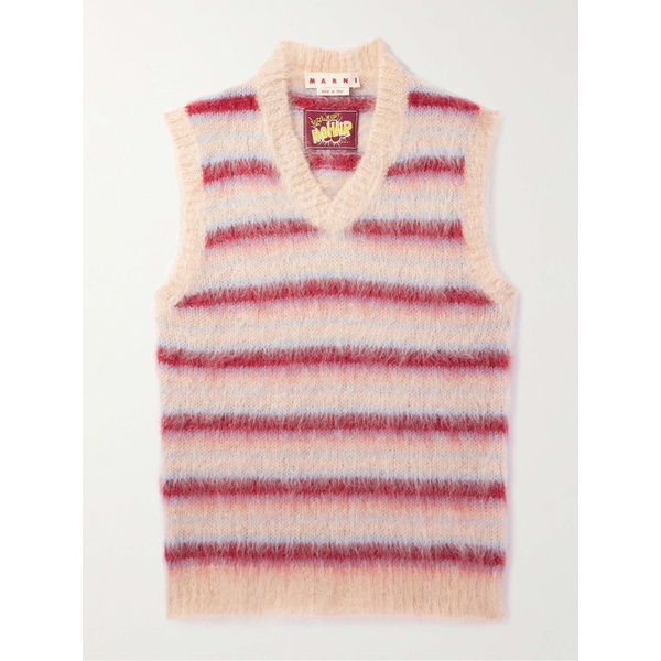 마르니 마르니 MARNI Brushed Striped Mohair-Blend Sweater Vest 1647597315429296