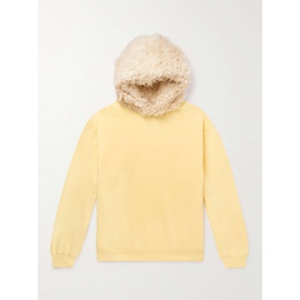 마르니 MARNI Logo-Embroidered Fleece-Trimmed Cotton-Jersey Hoodie 1647597315430629