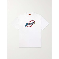 미소니 MISSONI Logo-Print Cotton-Jersey T-Shirt 1647597315444031