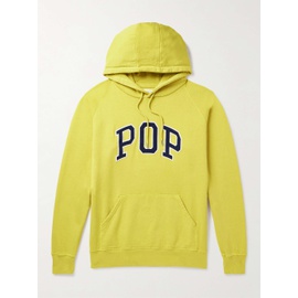 POP TRADING COMPANY Arch Logo-Appliqued Cotton-Jersey Hoodie 1647597315444093