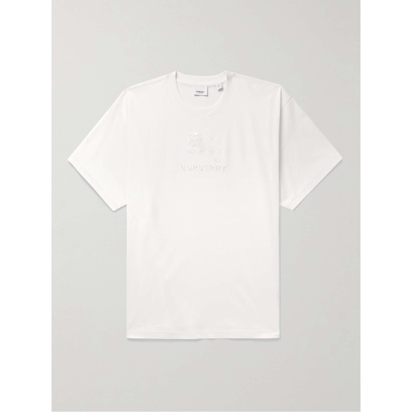 버버리 버버리 BURBERRY Logo-Embroidered Cotton-Jersey T-Shirt 1647597315520516