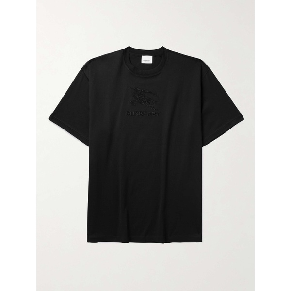 버버리 버버리 BURBERRY Logo-Embroidered Cotton-Jersey T-Shirt 1647597315520544