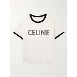 CELINE HOMME Logo-Print Cotton-Jersey T-Shirt 1647597315581245