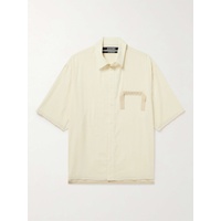 자크뮈스 JACQUEMUS Cabri Webbing-Trimmed Cotton-Poplin Shirt 1647597315603286