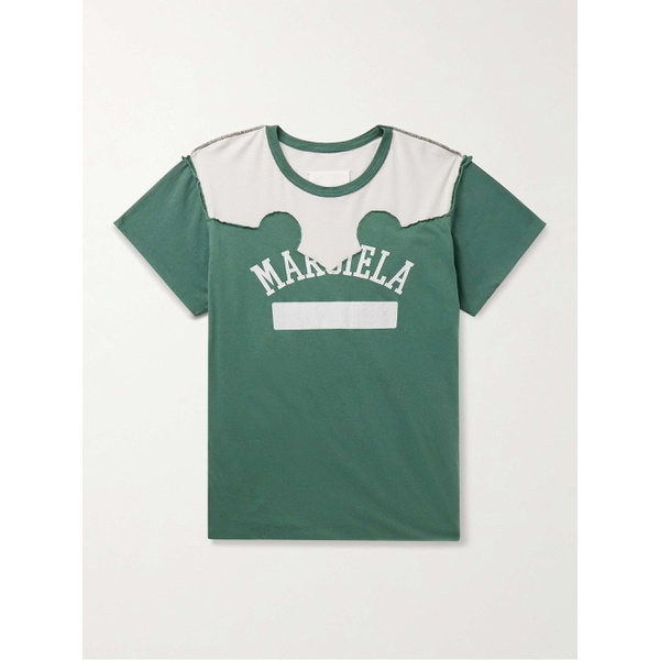 메종마르지엘라 메종마르지엘라 MAISON MARGIELA Logo-Print Cotton-Jersey T-Shirt 1647597315634578