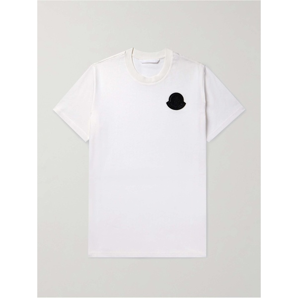 몽클레어 몽클레어 MONCLER Logo-Appliqued Cotton-Jersey T-Shirt 1647597315639185