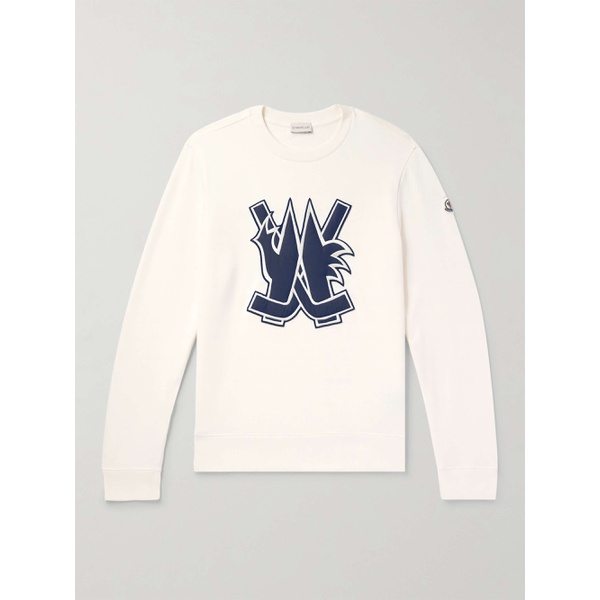 몽클레어 몽클레어 MONCLER Logo-Appliqued Cotton-Jersey Sweatshirt 1647597315639223