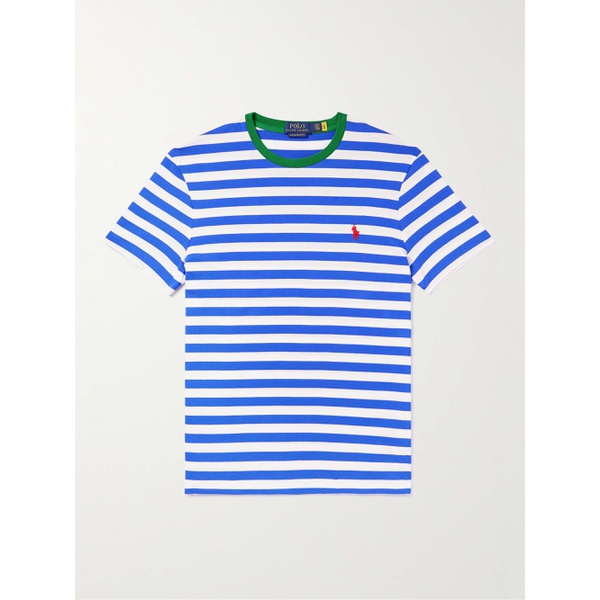 폴로랄프로렌 폴로 랄프 로렌 POLO RALPH LAUREN Logo-Embroidered Striped Cotton-Jersey T-Shirt 1647597315656563