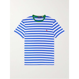 폴로 랄프 로렌 POLO RALPH LAUREN Logo-Embroidered Striped Cotton-Jersey T-Shirt 1647597315656563