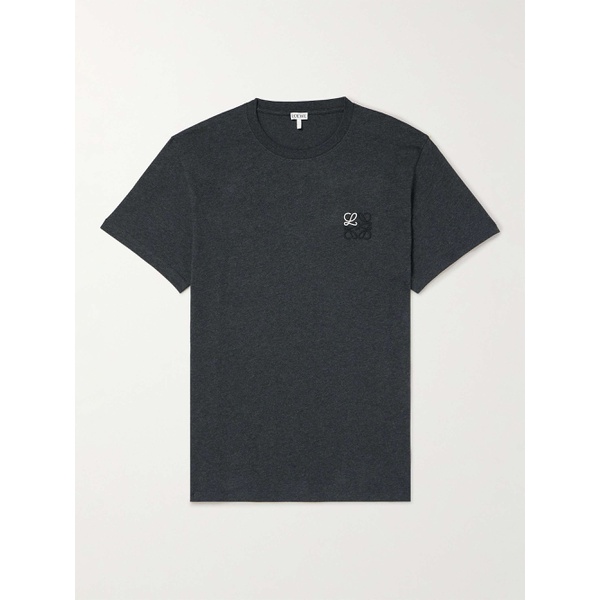 로에베 로에베 LOEWE Slim-Fit Logo-Embroidered Cotton-Jersey T-Shirt 1647597315671784