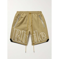 루드 RHUDE Straight-Leg Logo-Print Nylon Drawstring Shorts 1647597315695696